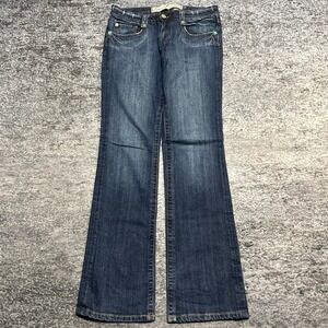 Seven7 Jeans Womens 30x34 Blue Low Rise Bootcut Flare Western Hippie Y2K